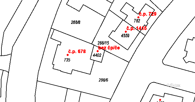 Kyjov 43075193 na parcele st. 4402 v KÚ Kyjov, Katastrální mapa