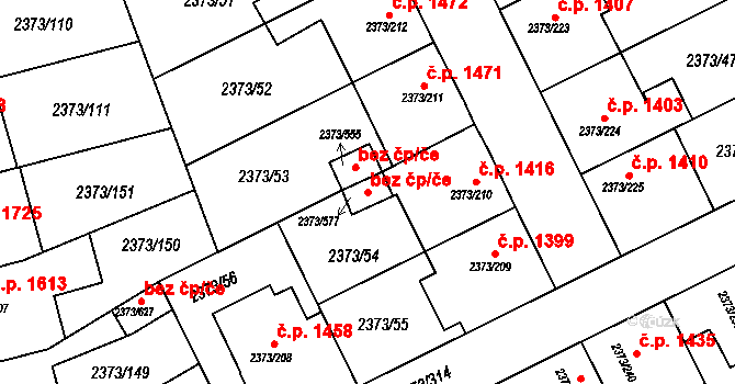Opava 43816193 na parcele st. 2373/577 v KÚ Opava-Předměstí, Katastrální mapa