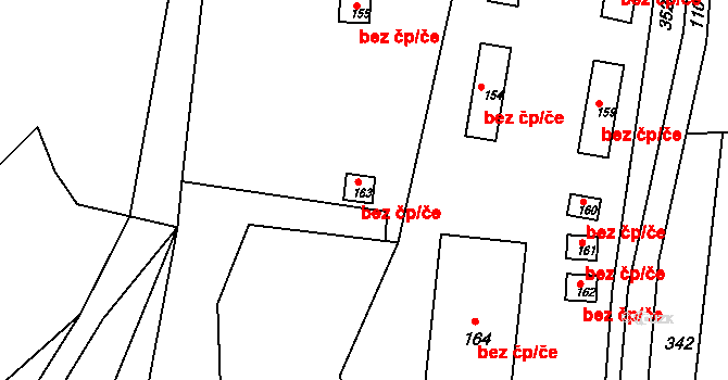 Benešov nad Černou 44209193 na parcele st. 163 v KÚ Klení, Katastrální mapa