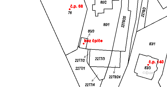 Horšovský Týn 45245193 na parcele st. 80/3 v KÚ Horšovský Týn, Katastrální mapa
