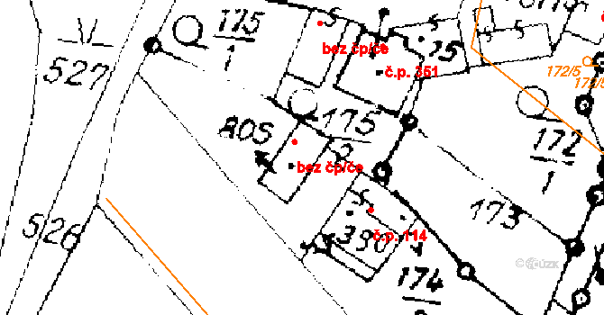 Písek 46466193 na parcele st. 805 v KÚ Písek u Jablunkova, Katastrální mapa