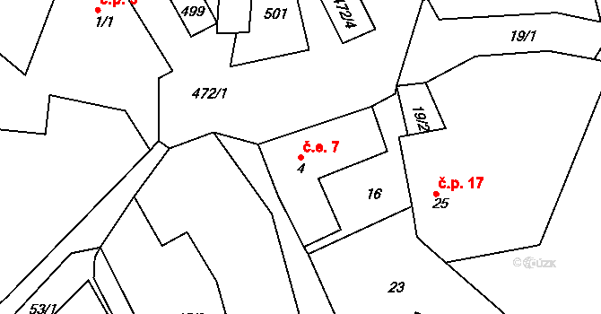 Kochánov 7, Světlá nad Sázavou na parcele st. 4 v KÚ Kochánov u Lipničky, Katastrální mapa
