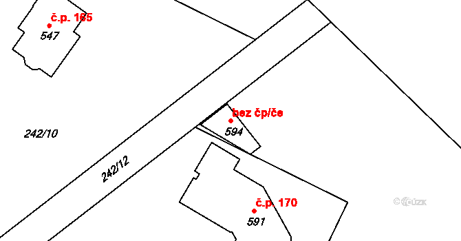 Maršovice 94853193 na parcele st. 594 v KÚ Maršovice u Jablonce nad Nisou, Katastrální mapa