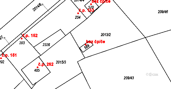 Košetice 96305193 na parcele st. 569 v KÚ Košetice, Katastrální mapa
