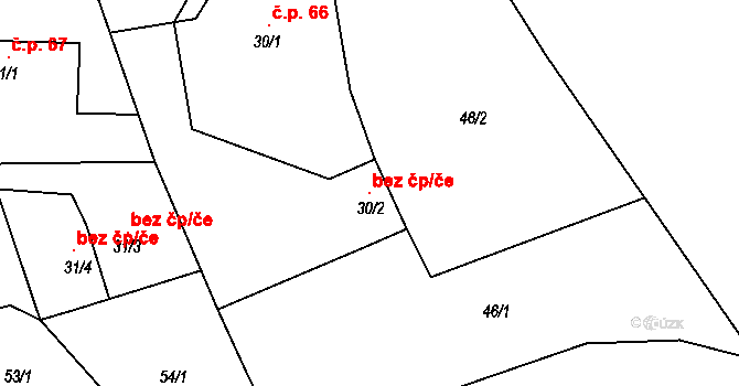 Jablonné v Podještědí 105141194 na parcele st. 30/2 v KÚ Markvartice v Podještědí, Katastrální mapa