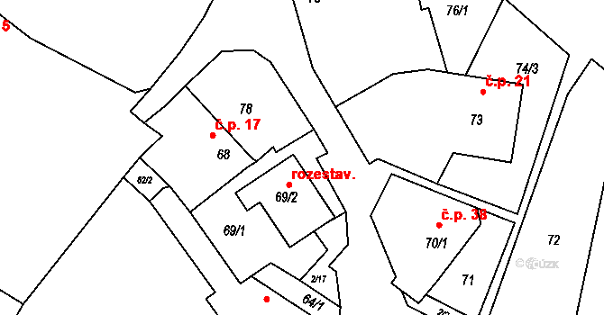 Milotice nad Bečvou 16, Katastrální mapa