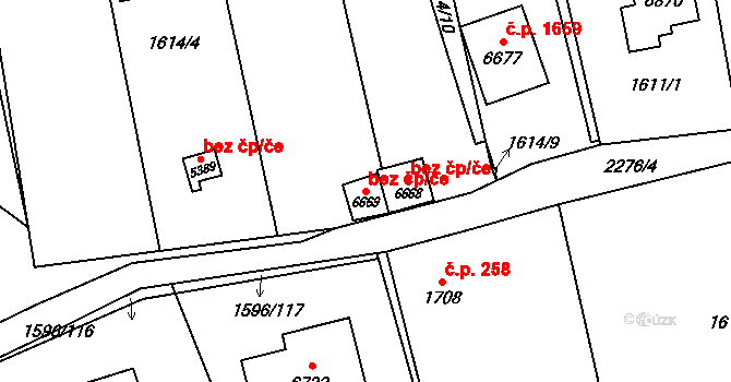 Beroun 43506194 na parcele st. 6669 v KÚ Beroun, Katastrální mapa