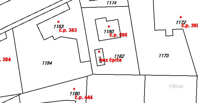Bludov 44901194 na parcele st. 1181 v KÚ Bludov, Katastrální mapa