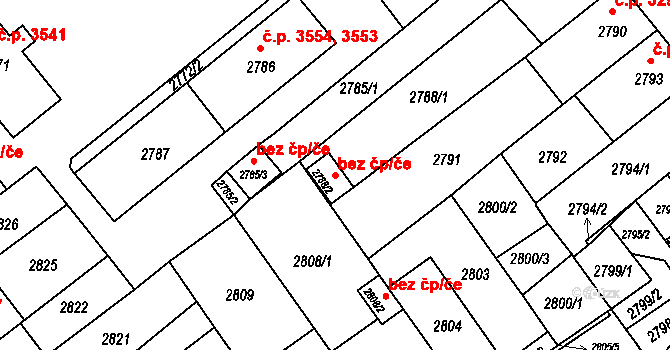 Chomutov 45051194 na parcele st. 2788/2 v KÚ Chomutov II, Katastrální mapa