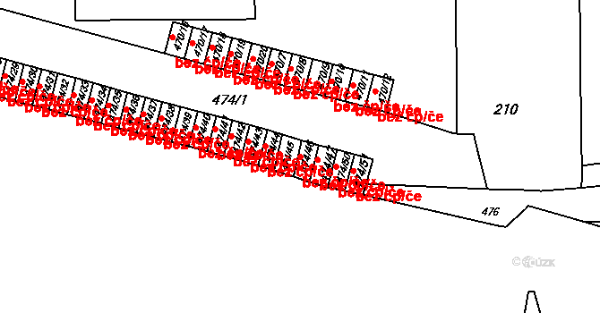 Brno 45572194 na parcele st. 474/46 v KÚ Komárov, Katastrální mapa
