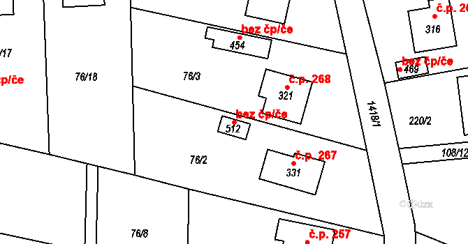 Lhenice 46162194 na parcele st. 512 v KÚ Lhenice, Katastrální mapa