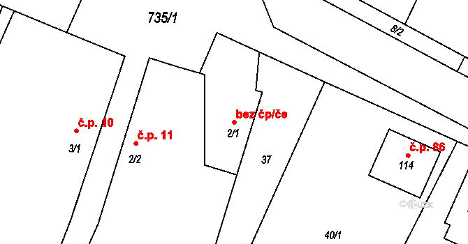 Přehořov 47429194 na parcele st. 2/1 v KÚ Přehořov u Soběslavi, Katastrální mapa