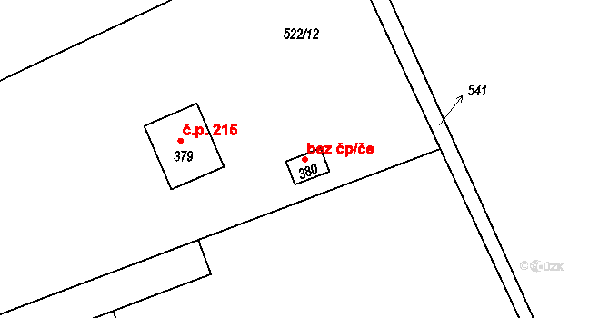 Ohnišov 82508194 na parcele st. 380 v KÚ Ohnišov, Katastrální mapa