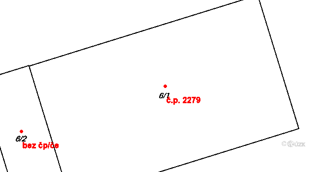 Kročehlavy 2279, Kladno na parcele st. 6/1 v KÚ Kročehlavy, Katastrální mapa