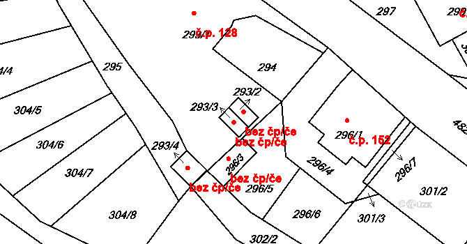 Proseč nad Nisou 444, Jablonec nad Nisou na parcele st. 293/3 v KÚ Proseč nad Nisou, Katastrální mapa