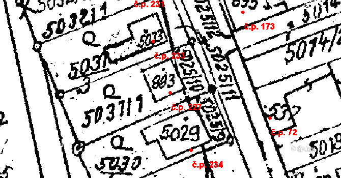 Pasohlávky 227 na parcele st. 883 v KÚ Pasohlávky, Katastrální mapa