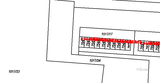 Úšovice 458, Mariánské Lázně na parcele st. 754/1 v KÚ Úšovice, Katastrální mapa