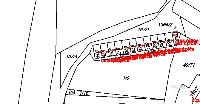 Kralupy nad Vltavou 39332195 na parcele st. 874 v KÚ Lobeček, Katastrální mapa