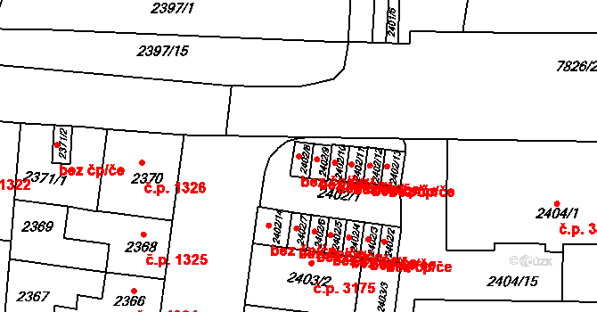 Prostějov 41159195 na parcele st. 2402/8 v KÚ Prostějov, Katastrální mapa