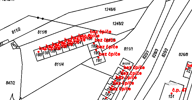 Jimramov 47461195 na parcele st. 190 v KÚ Trhonice, Katastrální mapa