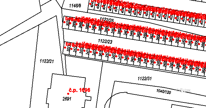 Rožnov pod Radhoštěm 47779195 na parcele st. 3477 v KÚ Rožnov pod Radhoštěm, Katastrální mapa
