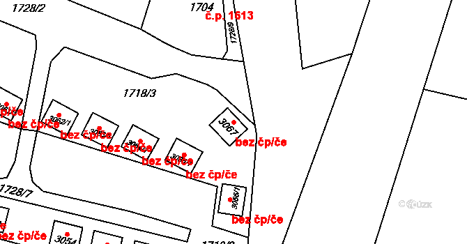 Hořice 49845195 na parcele st. 3067 v KÚ Hořice v Podkrkonoší, Katastrální mapa