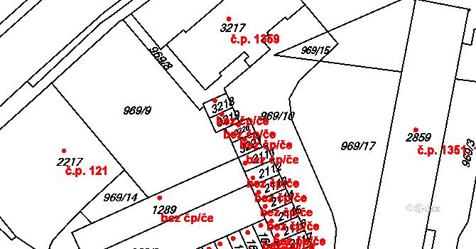 Ústí nad Orlicí 50266195 na parcele st. 3220 v KÚ Ústí nad Orlicí, Katastrální mapa