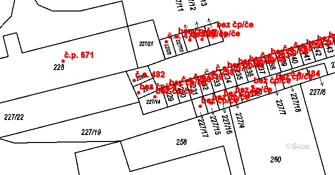 Velké Opatovice 250, Katastrální mapa