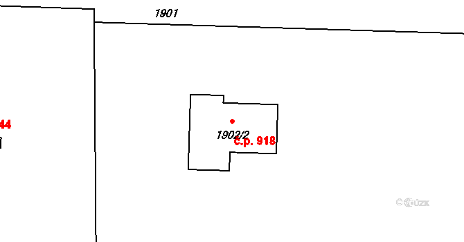 Horní Těrlicko 918, Těrlicko na parcele st. 1902/2 v KÚ Horní Těrlicko, Katastrální mapa