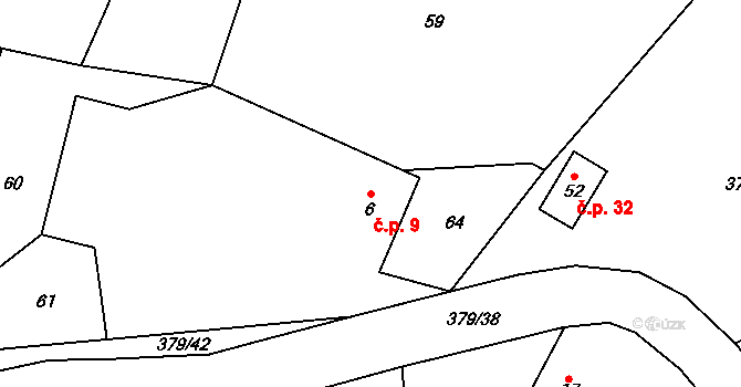 Štěpánov 9, Leština u Světlé na parcele st. 6 v KÚ Štěpánov u Leštiny, Katastrální mapa