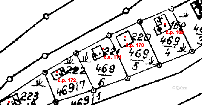 Peklo 171, Vamberk na parcele st. 221 v KÚ Peklo nad Zdobnicí, Katastrální mapa
