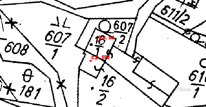 Markvartice 54, Jablonné v Podještědí na parcele st. 16/1 v KÚ Markvartice v Podještědí, Katastrální mapa