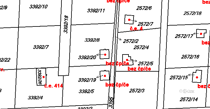 Rychnov nad Kněžnou 38484196 na parcele st. 3392/20 v KÚ Rychnov nad Kněžnou, Katastrální mapa
