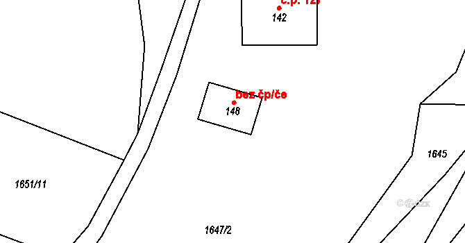 Peřimov 38507196 na parcele st. 148 v KÚ Peřimov, Katastrální mapa
