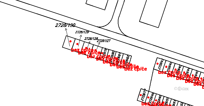 Holešov 41758196 na parcele st. 2728/78 v KÚ Holešov, Katastrální mapa