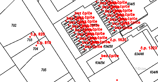 Rychnov nad Kněžnou 44269196 na parcele st. 634/39 v KÚ Rychnov nad Kněžnou, Katastrální mapa