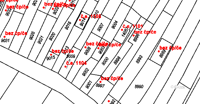 Mutěnice 44825196 na parcele st. 9003 v KÚ Mutěnice, Katastrální mapa