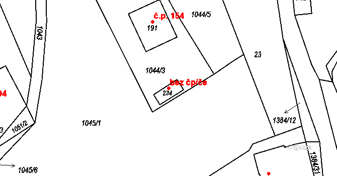 Libchavy 45502196 na parcele st. 234 v KÚ Horní Libchavy, Katastrální mapa