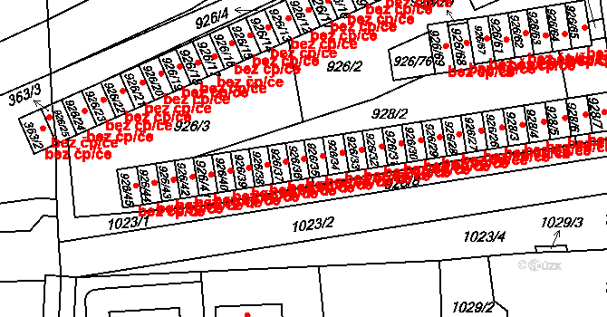 Holešov 47747196 na parcele st. 926/36 v KÚ Holešov, Katastrální mapa