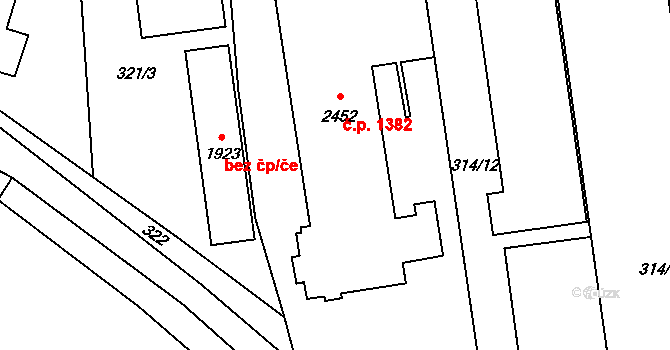 Lipník nad Bečvou 48123196 na parcele st. 2452 v KÚ Lipník nad Bečvou, Katastrální mapa