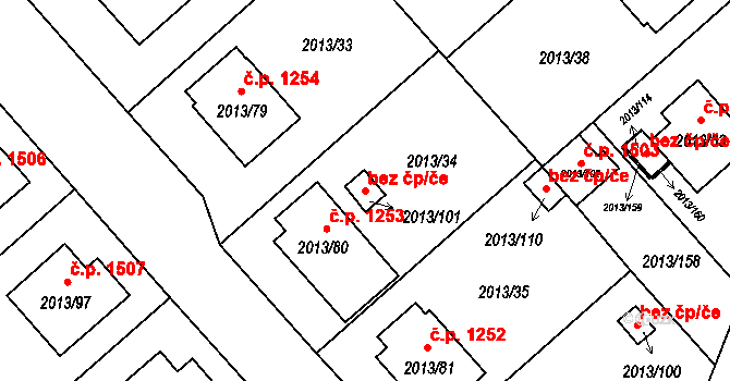 Pelhřimov 48783196 na parcele st. 2013/101 v KÚ Pelhřimov, Katastrální mapa