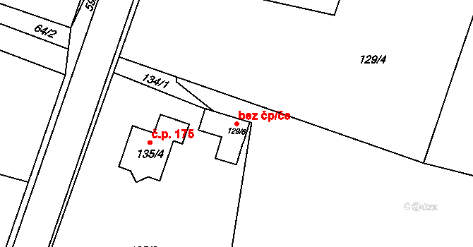 Zlín 49101196 na parcele st. 129/6 v KÚ Velíková, Katastrální mapa