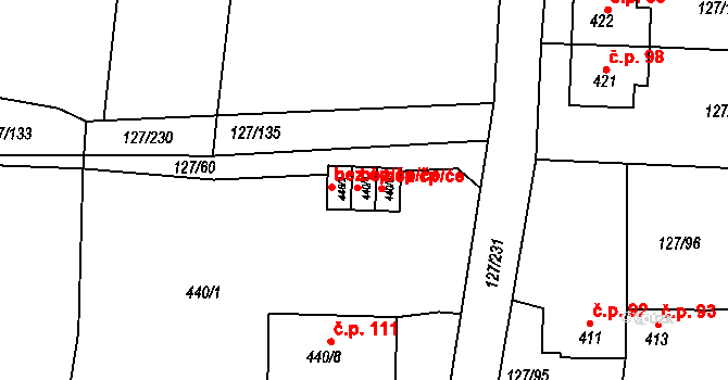 Trhanov 50419196 na parcele st. 440/4 v KÚ Trhanov, Katastrální mapa