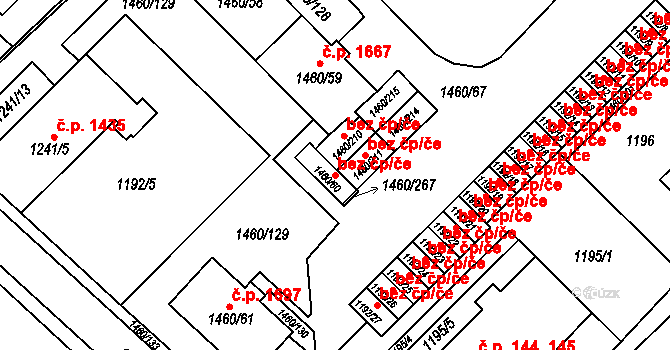 Frýdek-Místek 82722196 na parcele st. 1460/60 v KÚ Místek, Katastrální mapa