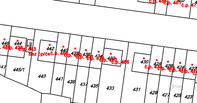 Prosek 420, Praha na parcele st. 434 v KÚ Prosek, Katastrální mapa