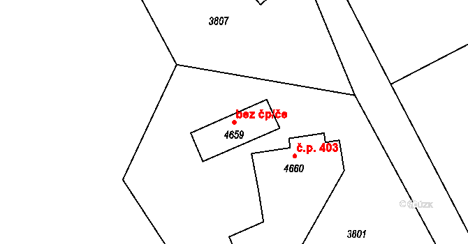 Libina 38996197 na parcele st. 4659 v KÚ Horní Libina, Katastrální mapa