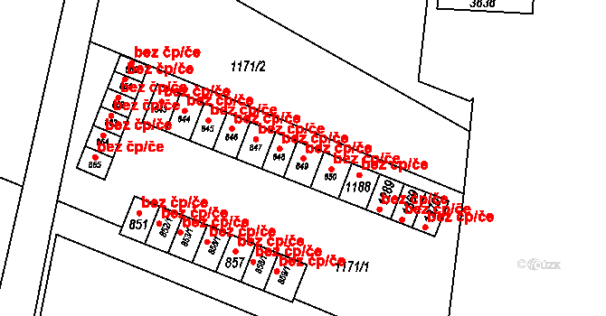 Králíky 39418197 na parcele st. 849 v KÚ Králíky, Katastrální mapa