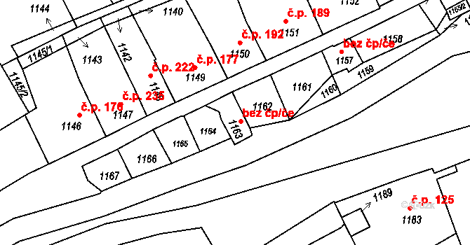 Jedovnice 39812197 na parcele st. 1163 v KÚ Jedovnice, Katastrální mapa