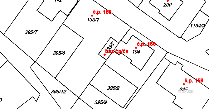 Litohoř 44104197 na parcele st. 133/2 v KÚ Litohoř, Katastrální mapa
