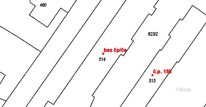Pěnčín 44208197 na parcele st. 514 v KÚ Alšovice, Katastrální mapa
